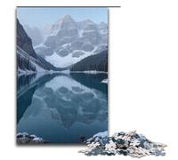 Puzzle Adulte 1000 pièces Salt Lake Mirror Puzzle Familial Amusant avec Affiche et fiche de Questions-réponses Assorties (1000 pièces 38 x 26 cm)