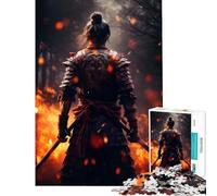 Puzzle Adulte 1000 pièces Samurai Fire Jeu Impossible défi cérébral et intellectuel Jouet addictif Cadeau d'anniversaire pour Toute la Famille (Taille 75x50cm)