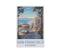 Puzzle Adulte 1000 Pièces,San Francisco, Californie,Bricolage sur Dessin Cadeau Unique sur Le Mur(75x50cm)-AN47