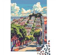 Puzzle Adulte 1000 Pièces, San Francisco Hilltop View, 70x50cm/1000pcs