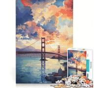 Puzzle Adulte 1000 pièces SAN Francisco Peinture à l'huile Jeu Manuel Difficile et Stimulant idéal comme Cadeau pour Toute la Famille 38x52cm
