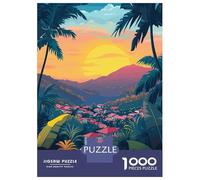 Puzzle Adulte 1000 Pièces San Jose, Costa Rica Sunset Puzzle pour Adolescents Course De Vitesse Manuelle Liste De Souhaits avec Le Père Noël Jeu Stimulant Jouets 38x26cm/1000pcs