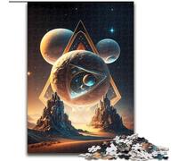 Puzzle Adulte 1000 pièces Sanctuaire Paysage Extraterrestre en Bois, pour Les 14 Ans et Plus 50x75cm. Un Casse-tête Stimulant - Jouet Relaxant pour Adolescents