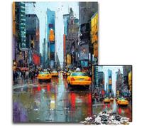 Puzzle Adulte 1000 pièces Scène de Rue de New York Puzzle en Carton Jeu interactif Familial, Cadeau Casse-tête, Jouet éducatif 26x38cm