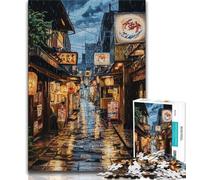Puzzle Adulte 1000 pièces Scène de Rue de Tokyo Puzzle Adolescent Anti-Stress Staycation Kill Time Décoration d'intérieur Jouets 26x38cm