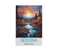 Puzzle Adulte 1000 Pièces，Sedona Arizona，Bricolage sur Dessin Cadeau Unique sur Le Mur（50x70cm）-FQ63