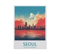 Puzzle Adulte 1000 Pièces，Séoul, Corée du Sud, Décor À La Maison Dessin Animé Paysage Jeu De Décompression Cerveau Défi Difficulté Jouet Éducatif pour Enfants Puzzle Puzzles（38x26cm）-BB68