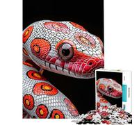 Puzzle Adulte 1000 pièces Serpent Rouge et Blanc Puzzle Anti-Stress pour Adultes Niveau Difficile Aide à stimuler Le Cerveau (Taille 50x75cm)