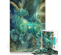Puzzle Adulte 1000 pièces Signe du Zodiaque Capricorne Jeu de précision Mystique Jouet cérébral Intelligent pour Passer Le Temps Libre Cadeau d'anniversaire pour l'esprit (38x26cm)