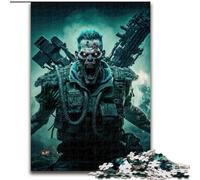 Puzzle Adulte 1000 pièces Soldat Zombie de l'armée Morte en Bois, pour Les 14 Ans et Plus 50x75cm. Un Casse-tête Stimulant - Jouet Relaxant pour Adolescents