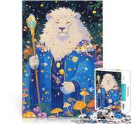 Puzzle Adulte 1000 pièces Sorcier du Lion Blanc Entraînez Votre Cerveau et Vos Mains Renforcer l'amour Entre Les Couples 38x26cm