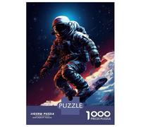 Puzzle Adulte 1000 Pièces Space Snowboarding Extreme Adventure in Outer Space! Puzzle pour Adultes - Décoration Murale - Stimule La Mémoire - Cadeau d'anniversaire Unique 70x50cm/1000pcs