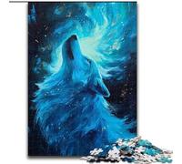 Puzzle Adulte 1000 pièces Spirit Wolf en Bois, pour Les 14 Ans et Plus 50x75cm pour Les Adolescents et Les familles, Cadeau de Noël idéal
