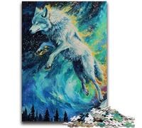 Puzzle Adulte 1000 pièces Spirit Wolf pour 14 Ans et Plus Jeu de défi Unique Jeux de Famille Cadeaux d'anniversaire de Noël 38x26cm
