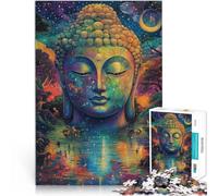 Puzzle Adulte 1000 pièces Statue de Bouddha colorée Défi Difficile pour soulager Le Stress Collection d'artistes, Beaux-Arts 38x26cm