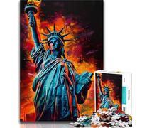 Puzzle Adulte 1000 pièces Statue de la Liberté Puzzle Adulte Anti-Stress défi Difficile décoration d'intérieur Unique et Cadeaux 26x38cm