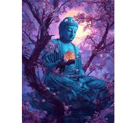 Puzzle Adulte 1000 Pièces Statue du Bouddha, Puzzles 1000 pièces pour Adultes Fleurs, 30x20 inch Puzzle Défi en Famille, Loisir Créatif de Qualité Supérieure,Idéal pour Décoration Murale et Salon