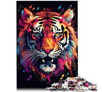 Puzzle Adulte 1000 pièces Street Graffiti Tigre Difficult Hard Jigsaw 26x38cm est idéal comme Cadeau pour Toute la Famille