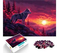 Puzzle Adulte 1000 pièces Style de la série Wolf Art Fabriqué en Carton pour Les 14 Ans et Plus Jeux éducatifs Cadeaux du Père Noël Secret。Taille:38x52cm/14.96x20.47pouce