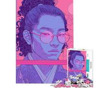 Puzzle Adulte 1000 pièces Style rétro Moderne samouraï Jeu Amusant à Faire à la Maison décoration Jeu Impossible Convient aux Personnes de 14 Ans et Plus (38x26cm)