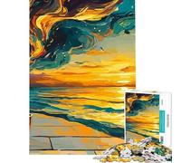Puzzle Adulte 1000 pièces Sunset Coffee Dream Puzzles pour Adultes Jeu Manuel décoration Murale pour Toute la Famille (Dimensions 38x52cm)