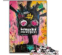 Puzzle Adulte 1000 pièces, tête de Mort Style Basquiat, idéal comme Cadeau pour Toute la Famille à partir de 14 Ans (Taille 50x75cm)