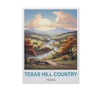 Puzzle Adulte 1000 Pièces，Texas Hill Country Texas，Artisanat Cadeau Famille Puzzle Classique 3D Puzzle Jouet en Papier Cadeau Unique Décoration Intérieure（50x70cm）-ID52