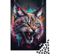 Puzzle Adulte 1000 Pièces, The Honesty Lynx, 70x50cm/1000pcs, Pièces Blanches pour Un Tri Ordonné; pour Progresser À Son Propre Rythme