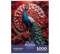 Puzzle Adulte 1000 Pièces The Peacock in Bloom Puzzle pour Adultes - Décoration Murale - Stimule La Mémoire - Cadeau d'anniversaire Unique 38x26cm/1000pcs