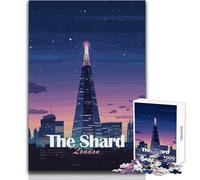 Puzzle Adulte 1000 pièces The Shard London Pixel Art, Design Magnifique, Analyse et logique, pour Un Père Noël Secret, Format 38x26cm