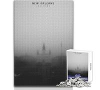 Puzzle Adulte 1000 pièces, thème Nouvelle-Orléans, Jeu de Puzzle Unique et Stimulant, découpe de précision, Format 38x52cm