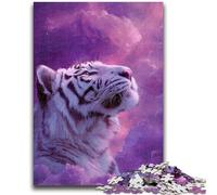 Puzzle Adulte 1000 pièces Tigre Blanc Difficile à réaliser, mais Amusant et Humoristique, Jeu éducatif pour Anniversaire 50x75cm