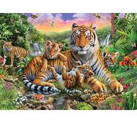 Puzzle Adulte 1000 Pièces Tigre Famille 70x50cm Puzzles pour Adultes Jeu éducatif Défi Jouets 1000 Pièces Puzzles pour Adultes Enfants