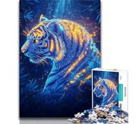 Puzzle Adulte 1000 pièces Tigre Magique Adolescent Activité familiale Amusante à la Maison Cadeau d'anniversaire Cadeaux de Voyage 75x50cm