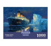 Puzzle Adulte 1000 Pièces Titanic Art Retro Ship, Jeu Éducatif Défi Jouets, Adultes 14 Ans Et Plus, Qualité Supérieure 70x50cm/1000pcs