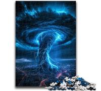 Puzzle Adulte 1000 pièces Tornade de Foudre Difficile, 1000 pièces, Interaction Parent-Enfant intéressante pour réduire Le Stress (26x38cm)
