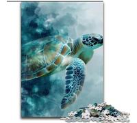 Puzzle Adulte 1000 pièces Tortue Aquarelle, Jouet de Divertissement Familial idéal comme Cadeau pour Toute la Famille à partir de 14 Ans (Taille 26x38cm)