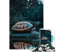 Puzzle Adulte 1000 pièces Tortue avec Runes Jeu Impossible Apprentissage Jouets éducatifs Cadeaux Père Noël Secret pour s'amuser en Famille (Dimensions 38x52cm)