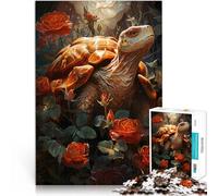 Puzzle Adulte 1000 pièces Tortue dans la Nature Séjour Anti-Stress pour Tuer Le Temps Renforcer l'amour Entre Les Couples 50x70cm