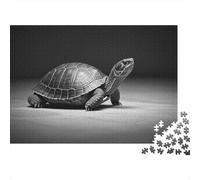 Puzzle Adulte 1000 Pièces Tortue Noir et Blanc 3D, Puzzle en Bois, Adultes Et Enfants À Partir De 14 Ans, Hands on Game, Famille Décoration, Cadeau Unique 1000pcs (75x50cm)