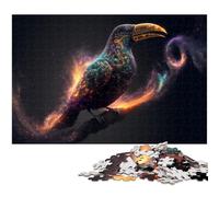 Puzzle Adulte 1000 pièces Toucan avec Affiche et fiche de Questions (Taille 75 x 50 cm)