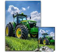 Puzzle Adulte 1000 pièces Tracteur agricole Puzzles en Carton Relax & Challenge, Art déco coloré, pour Amis 26x38cm