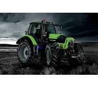 Puzzle Adulte 1000 Pieces Tracteur Vert De Machines Agricoles dans Le Ciel Sombre 75 * 50Cm