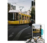 Puzzle Adulte 1000 pièces Tramway de Berlin Jeu Impossible Défi cérébral et intellectuel Jouet addictif Cadeau d'anniversaire pour Toute la Famille (Dimensions 75x50cm)