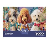 Puzzle Adulte 1000 Pièces Trois caniches, Poodle, Jeu De Création Et Logique, 14 Ans Et Plus, Qualité Supérieure, Familiale Décoration Murale Cadeau 70x50cm/1000pcs