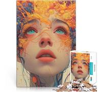 Puzzle Adulte 1000 pièces Un Esprit Ouvert Jouets addictifs pour Le défi de l'intelligence cérébrale décoration Murale 52x38cm