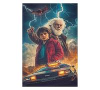 Puzzle Adulte 1000 pièces Un Jeu de Puzzle Stimulant pour Toute la Famille Cadeaux pour Femmes pour Hommes Thème Retour vers Le futur-50x70cm