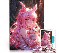 Puzzle Adulte 1000 pièces Une Jolie Fille démon Jouets addictifs pour Le défi de l'intelligence cérébrale Idées Cadeaux 38x26cm