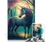 Puzzle Adulte 1000 pièces Une Licorne de Dessin animé Entraînez Votre Cerveau et Vos Mains Cadeau d'œuvre d'art 38x26cm