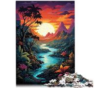 Puzzle Adulte 1000 pièces Une œuvre d'art colorée des Seychelles 26x38cm idéal comme Cadeau pour Toute la Famille pour Les Adolescents de 14 Ans et Plus